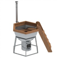 Банный чан 6 граней на подставке с печью Банный чан 6 граней на подставке с печью