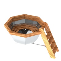 Банный чан 6 граней с обшивкой и лестницей Банный чан 6 граней с обшивкой и лестницей