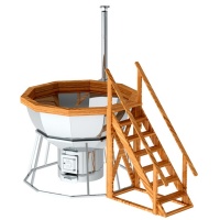 Банный чан 10 граней на подставке с печью Банный чан 10 граней на подставке с печью