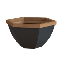 Банный чан 6 граней с обшивкой (Чёрный) Банный чан 6 граней с обшивкой (Чёрный)